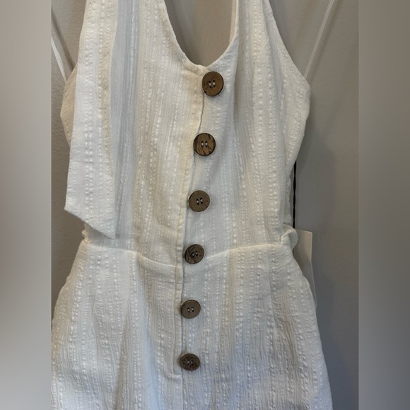 Candy Cane LA women’s cotton halter romper with pockets size small - Picture 2 of 7